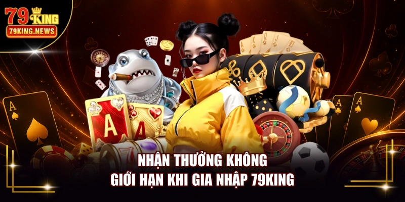 Nhận thưởng không giới hạn khi gia nhập 79KING